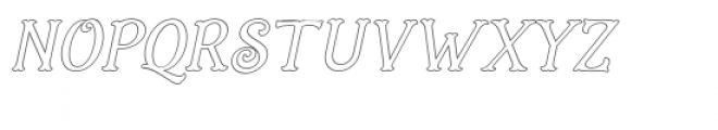 Holiday Present Outline Italic Font LOWERCASE