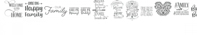 home and family font Font UPPERCASE