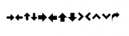 Houdini Icons Arrows Font LOWERCASE