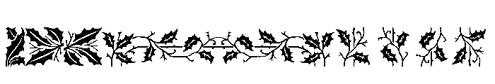 Holly Leaves B Font UPPERCASE