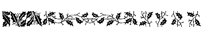 Holly Leaves B Font LOWERCASE