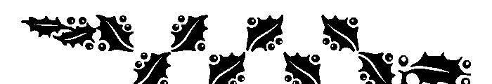 Holly Leaves Color Font OTHER CHARS