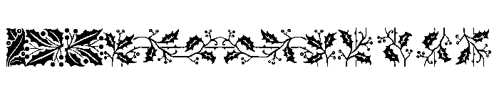 Holly Leaves Color Font UPPERCASE