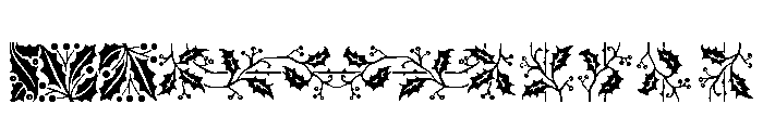 Holly Leaves Color Font LOWERCASE
