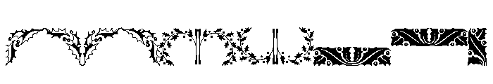 Holly Leaves Font UPPERCASE