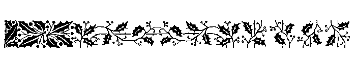 Holly Leaves Font UPPERCASE
