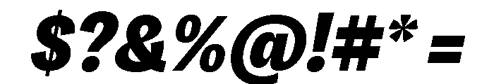 Honesta Black Italic Font OTHER CHARS