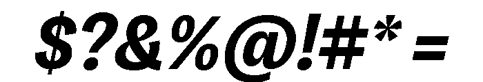 Honesta Bold Italic Font OTHER CHARS