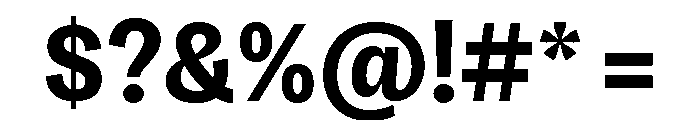 Honesta Bold Font OTHER CHARS