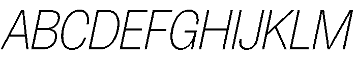 Honesta Extra Light Italic Font UPPERCASE