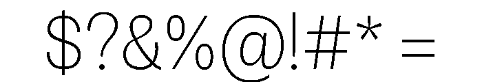 Honesta Extra Light Font OTHER CHARS