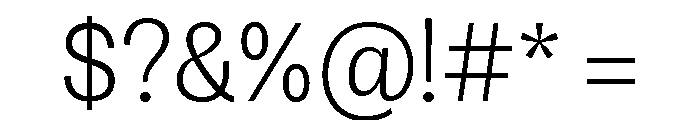 Honesta Light Font OTHER CHARS