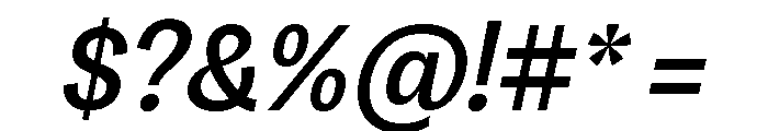 Honesta Medium Italic Font OTHER CHARS