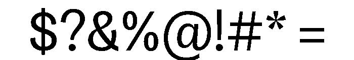 Honesta Regular Font OTHER CHARS