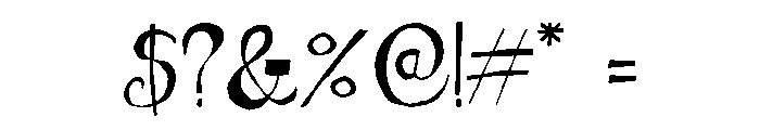 Horst Medium Font OTHER CHARS