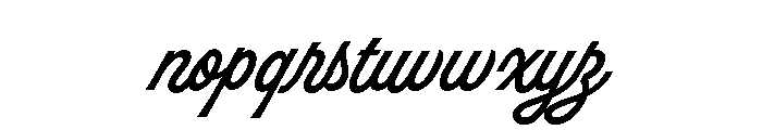 Hot Script Regular Font LOWERCASE