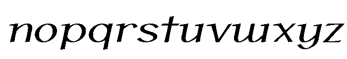 Hoy Bold Italic Font LOWERCASE