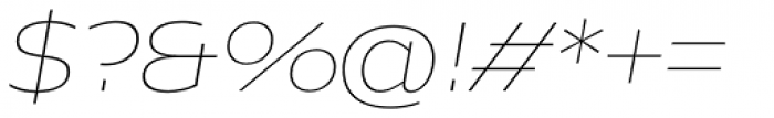 Hrot Thin Italic Font OTHER CHARS