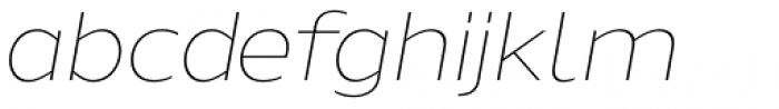 Hrot Thin Italic Font LOWERCASE