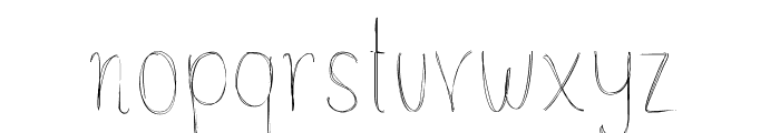 HsfLazyStrokes Font LOWERCASE