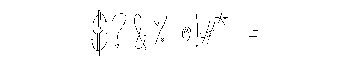 htKissMe Font OTHER CHARS