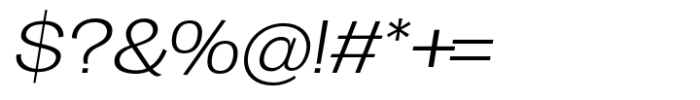 HT Arcadia Grotesk Expanded Expanded Light Italic Font OTHER CHARS