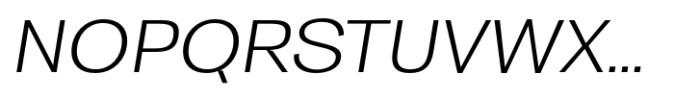 HT Arcadia Grotesk Expanded Expanded Light Italic Font UPPERCASE