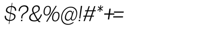 HT Arcadia Grotesk Light Italic Font OTHER CHARS