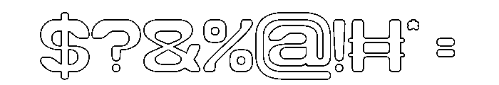 HUMAN LIFE-Hollow Font OTHER CHARS