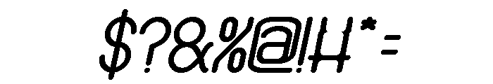 HUMANIZED MACHINE Bold Italic Font OTHER CHARS