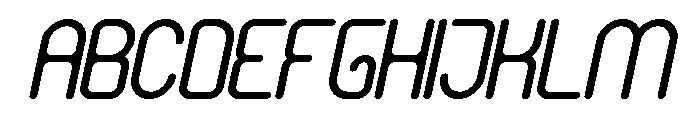 HUMANIZED MACHINE Bold Italic Font UPPERCASE