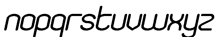 HUMANIZED MACHINE Bold Italic Font LOWERCASE