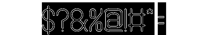 HUMANIZED MACHINE-Hollow-Invers Font OTHER CHARS