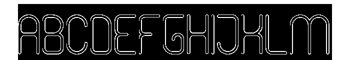 HUMANIZED MACHINE-Hollow-Invers Font UPPERCASE