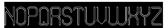 HUMANIZED MACHINE-Hollow-Invers Font UPPERCASE