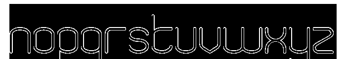 HUMANIZED MACHINE-Hollow-Invers Font LOWERCASE