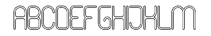 HUMANIZED MACHINE-Hollow Font UPPERCASE