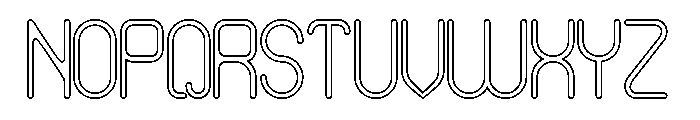 HUMANIZED MACHINE-Hollow Font UPPERCASE