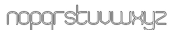 HUMANIZED MACHINE-Hollow Font LOWERCASE