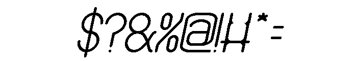 HUMANIZED MACHINE Italic Font OTHER CHARS