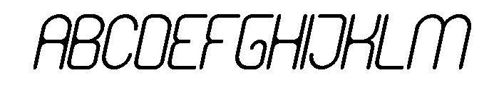 HUMANIZED MACHINE Italic Font UPPERCASE