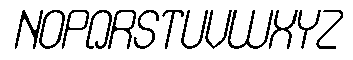 HUMANIZED MACHINE Italic Font UPPERCASE