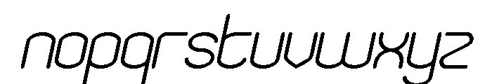 HUMANIZED MACHINE Italic Font LOWERCASE