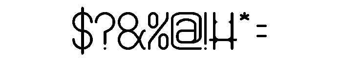 HUMANIZED MACHINE Font OTHER CHARS