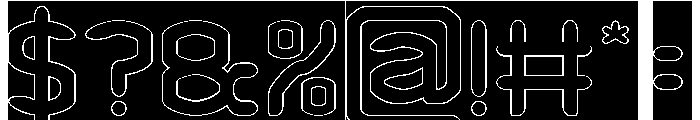HUNDRED PERCENT-Hollow-Inverse Font OTHER CHARS