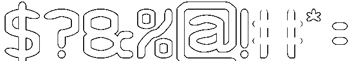 HUNDRED PERCENT-Hollow Font OTHER CHARS