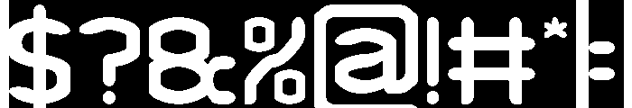 HUNDRED PERCENT-Inverse Font OTHER CHARS