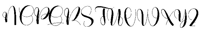 Hubby Wedding Font UPPERCASE