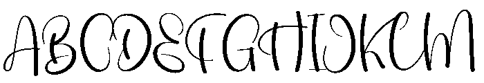 Huglilys Font UPPERCASE