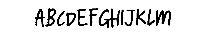 Human Error Regular Font UPPERCASE
